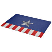 Grote Chroom als Silver Star op feestelijke kleure Snijplank (Hoek)