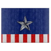 Grote Chroom als Silver Star op feestelijke kleure Snijplank (Voorkant)