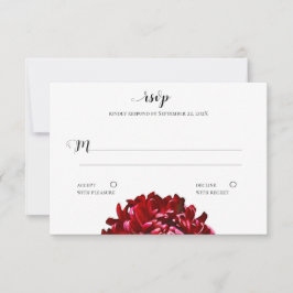 Grote Chrysanthemum-reactiekaart RSVP Kaartje