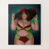 GROTE  CHUBBY BBW VROUW BIKINI JIGSAW PUZZZLE LEGPUZZEL (Verticaal)