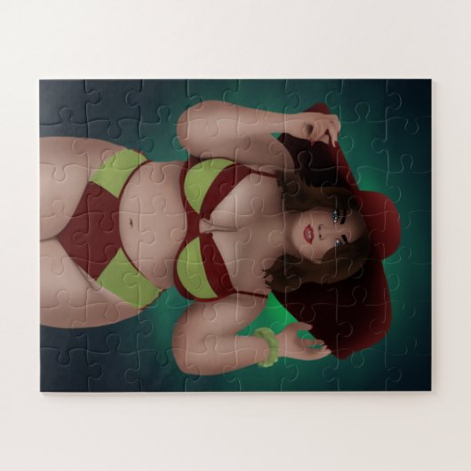 GROTE  CHUBBY BBW VROUW BIKINI JIGSAW PUZZZLE LEGPUZZEL (Horizontaal)