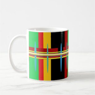Grote chunky gekleurde moderne kunst koffiemok