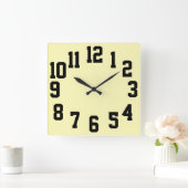 Grote cijfers voor grote contrasten Eenvoudig leze Vierkante Klok (Huis)