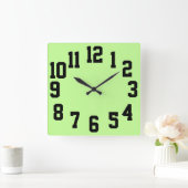 Grote cijfers voor grote contrasten Eenvoudig leze Vierkante Klok (Huis)