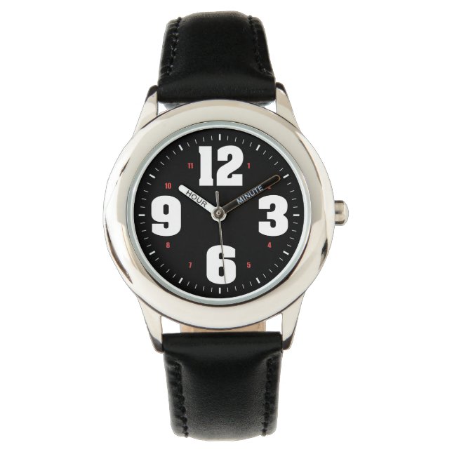 Grote cijfers wit horloge (Voorkant)