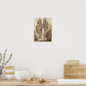 Grote cilinders in de Villa d'Este Poster (Keuken)