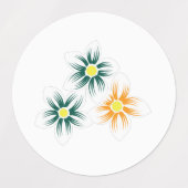 Grote cirkelkleefstof / waterdicht etiket labels (Design 1)