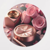 Grote cirkelkleefstof / waterdicht etiket labels (Design 2)