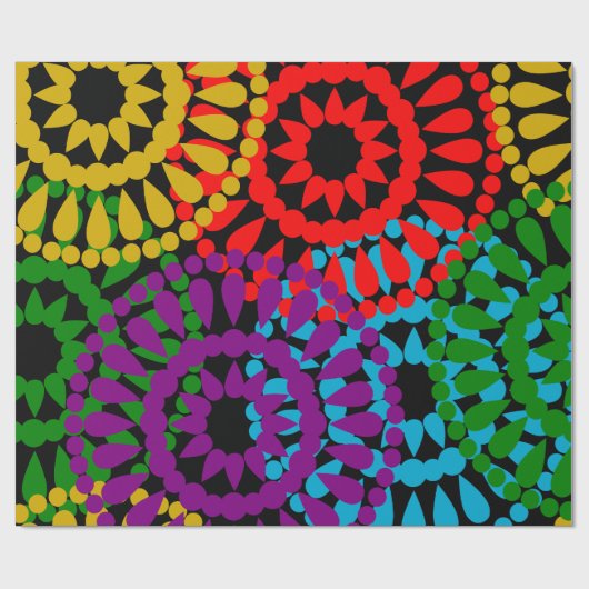 Grote cirkels cadeaupapier (Vlak)