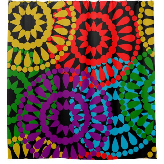 Grote cirkels douchegordijn (Voorkant)