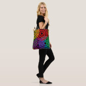 Grote cirkels tote bag (Op model)