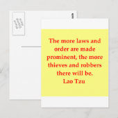 grote citaat van Lao Tzu Briefkaart (Voorkant / Achterkant)