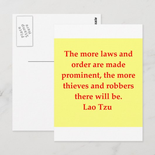 grote citaat van Lao Tzu Briefkaart (Voorkant / Achterkant)