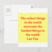 grote citaat van Lao Tzu Briefkaart (Voorkant / Achterkant)