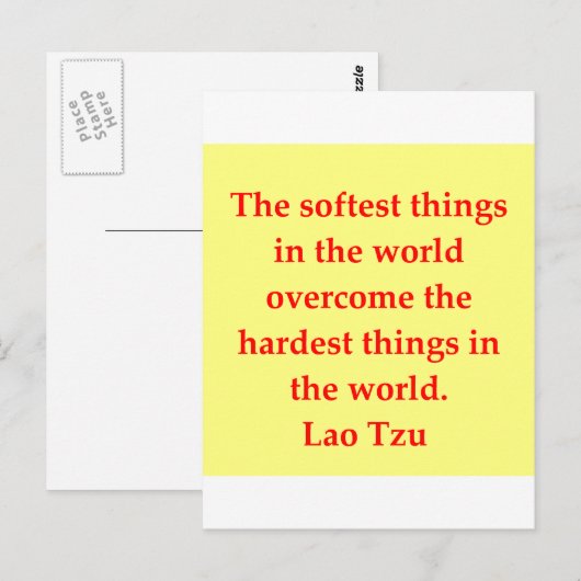 grote citaat van Lao Tzu Briefkaart (Voorkant / Achterkant)