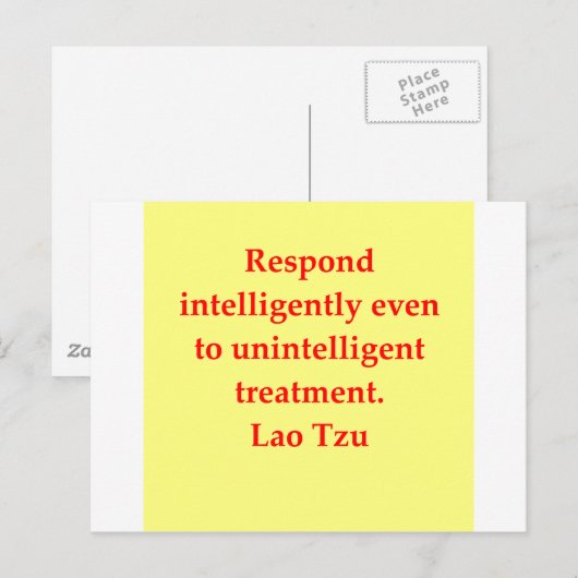 grote citaat van Lao Tzu Briefkaart (Voorkant / Achterkant)