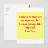 grote citaat van Lao Tzu Briefkaart (Voorkant / Achterkant)