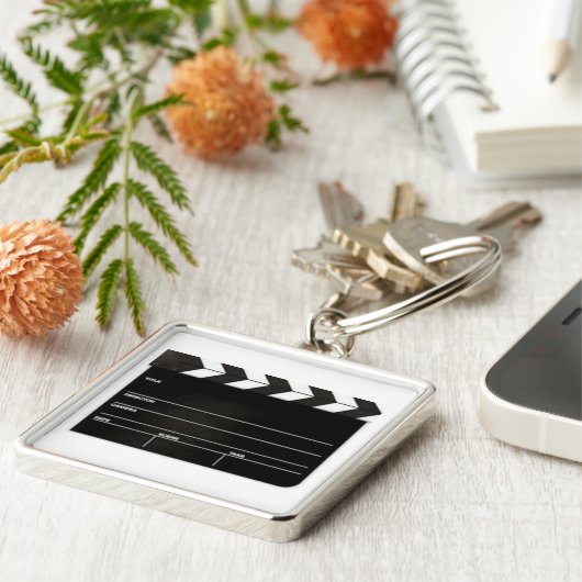 Grote ClapBoard Film Slate Sleutelhanger (Zijkant)