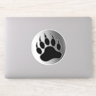 Grote Classic Silver Beer Paw Sticker