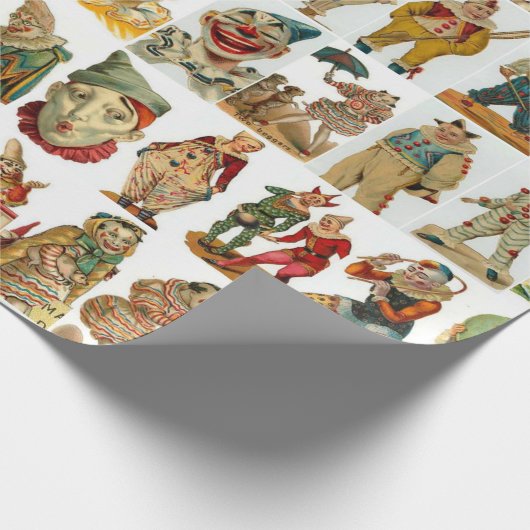Grote  Clowns Cadeaupapier (Hoek)