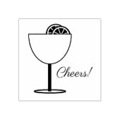 Grote Cocktail Glas met Fruit Art Stamp Rubberstempel (Afrduk)
