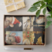 Grote Collage van Kerstmuizen voor Decoupage Tissuepapier (Geschenk)