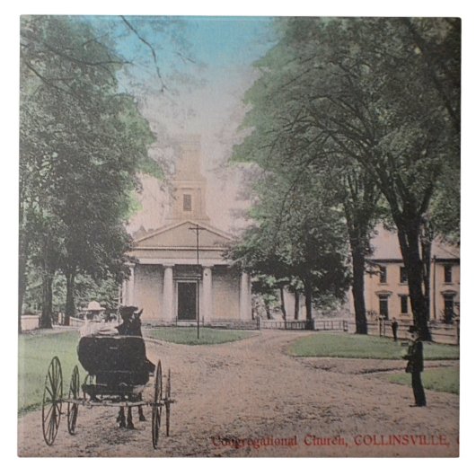 Grote Collinsville Congregationele Kerk Tile Tegeltje (Voorkant)