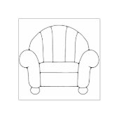 Grote comfortabele stoel rubberen stempel (Afrduk)