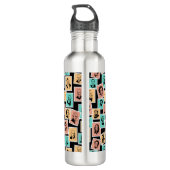 Grote componisten op postzegels, driekleurenpatroo waterfles (Achterkant)