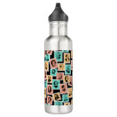 Grote componisten op postzegels, driekleurenpatroo waterfles (Rechts)