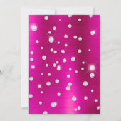 Grote Confetti met diamant, warme roze ombre Folie Save The Date (Achterkant)