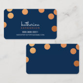 GROTE CONFETTI SPOT modern gewaagd koper folie mar Visitekaartje (Voorkant / Achterkant)