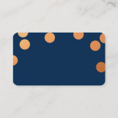 GROTE CONFETTI SPOT modern gewaagd koper folie mar Visitekaartje (Achterkant)