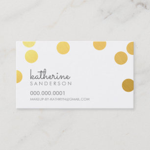 GROTE CONFETTI SPOT modern vet faux gouden folie Visitekaartje