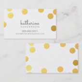 GROTE CONFETTI SPOT modern vet faux gouden folie Visitekaartje (Voorkant / Achterkant)