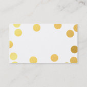 GROTE CONFETTI SPOT modern vet faux gouden folie Visitekaartje (Achterkant)