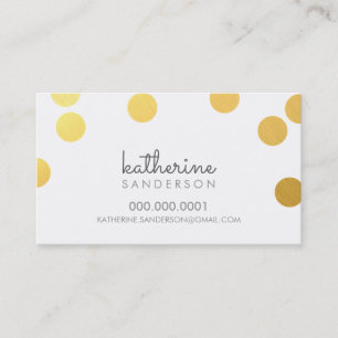 GROTE CONFETTI SPOT modern vet faux gouden folie Visitekaartje