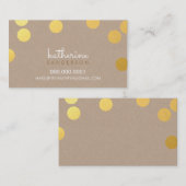 GROTE CONFETTI SPOT modern vet gouden folie kraft Visitekaartje (Voorkant / Achterkant)