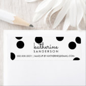 GROTE CONFETTI SPOT modern vet zwart en wit Etiket (Insitu)