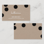 GROTE CONFETTI SPOT modern vet zwart kraft Visitekaartje (Voorkant / Achterkant)