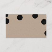 GROTE CONFETTI SPOT modern vet zwart kraft Visitekaartje (Achterkant)