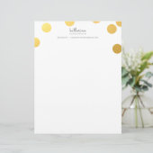 GROTE CONFETTI SPOT modern vetgedrukt goud folie g Briefhoofd (Staand voorkant)