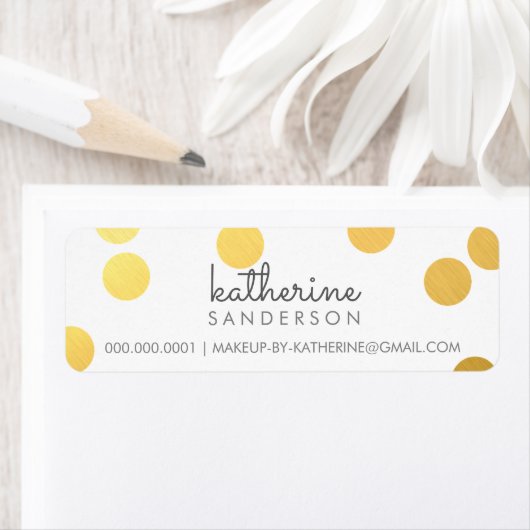 GROTE CONFETTI SPOT modern vetgedrukt goud folie g Etiket (Insitu)