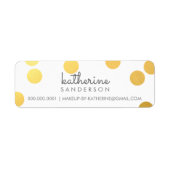 GROTE CONFETTI SPOT modern vetgedrukt goud folie g Etiket (Voorkant)