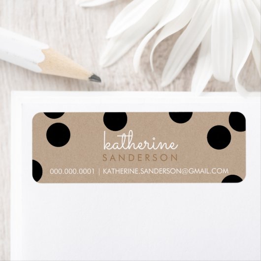 GROTE CONFETTI SPOT moderne, schattige zwarte kraa Etiket (Insitu)