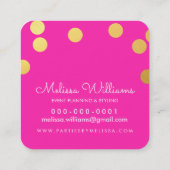 GROTE CONFETTI SPOT schattig luxe faux gouden foli Vierkante Visitekaartje (Achterkant)