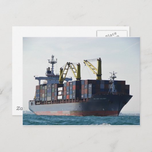 Grote container bij anker briefkaart (Voorkant / Achterkant)