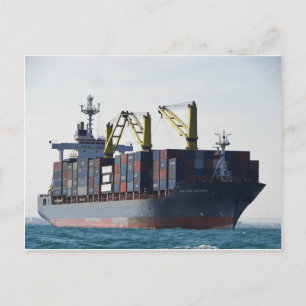 Grote container bij anker briefkaart