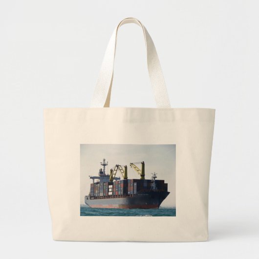 Grote container bij anker tote bag (Voorkant)