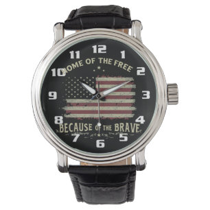 Grote contrastgetallen voor patriottisch gebruik,  horloge